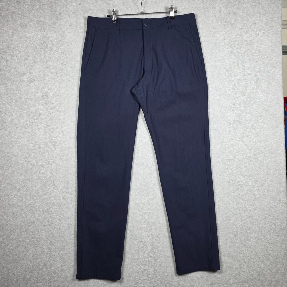 Footjoy Pants Mens Size 34x32 Navy Blue Lightweight Golf Performance Slim Fit